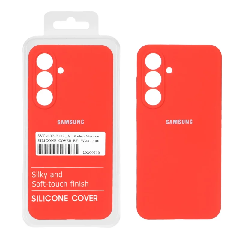 قاب سیلیکونی پاک کنی اورجینال درجه یک Samsung Galaxy S25 FE - قرمز (پک دار) - تصویر 2