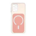 قاب مستطیلی دور ژله ای طرح مگ سیف لنز شفاف Samsung Galaxy A13 4G / A13 5G / A04s / M13 4G / M23 / F13 - گلبهی