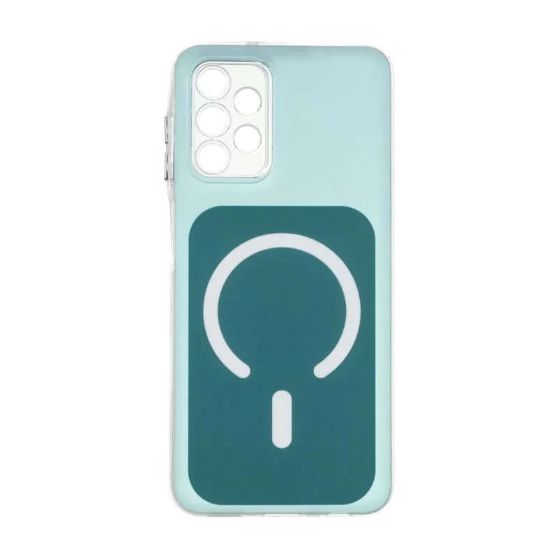قاب مستطیلی دور ژله ای طرح مگ سیف لنز شفاف Samsung Galaxy A13 4G / A13 5G / A04s / M13 4G / M23 / F13 - سبز - تصویر 2