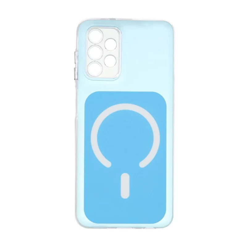 قاب مستطیلی دور ژله ای طرح مگ سیف لنز شفاف Samsung Galaxy A13 4G / A13 5G / A04s / M13 4G / M23 / F13 - آبی - تصویر 2