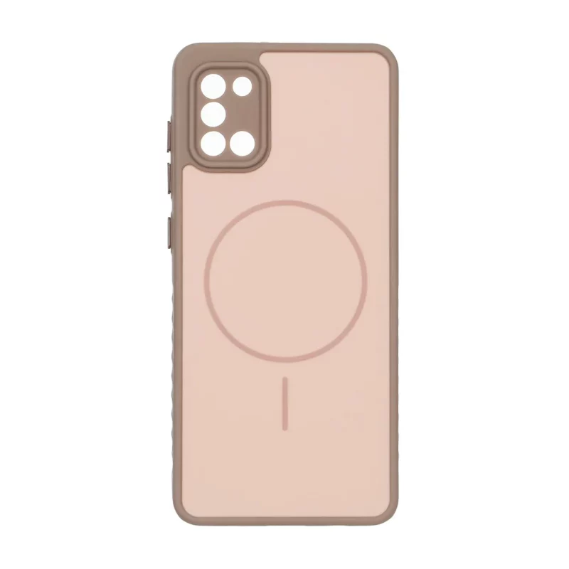 قاب Soft طرح مگ سیف محافظ لنزدار Samsung Galaxy A31 - نسکافه ای - تصویر 2