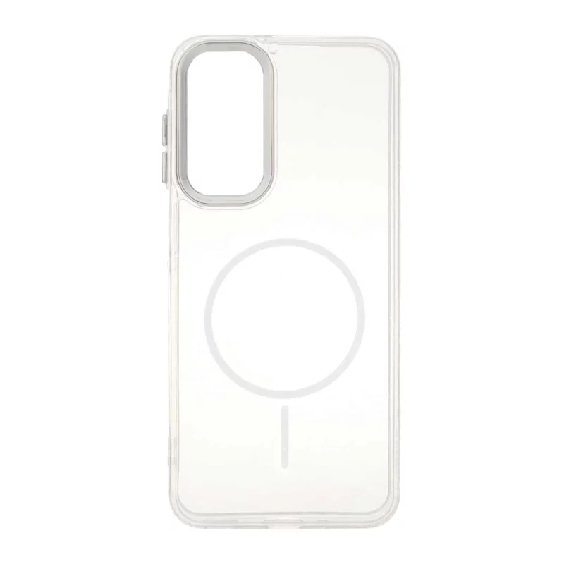 قاب ژله ای شفاف لنز کروم طرح مگ سیف Samsung Galaxy A16 - سفید - تصویر 2