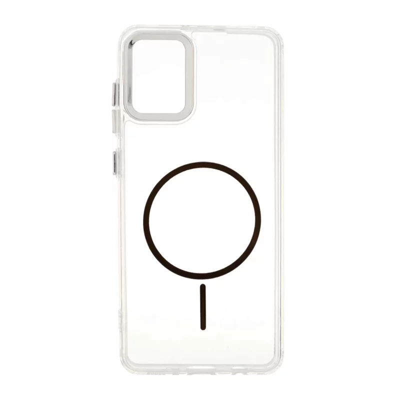 قاب ژله ای شفاف لنز کروم طرح مگ سیف Samsung Galaxy A31 - مشکی - تصویر 2