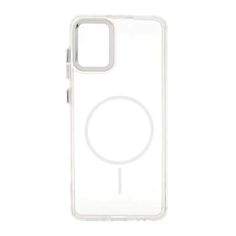 قاب ژله ای شفاف لنز کروم طرح مگ سیف Samsung Galaxy A31 - سفید - تصویر 2