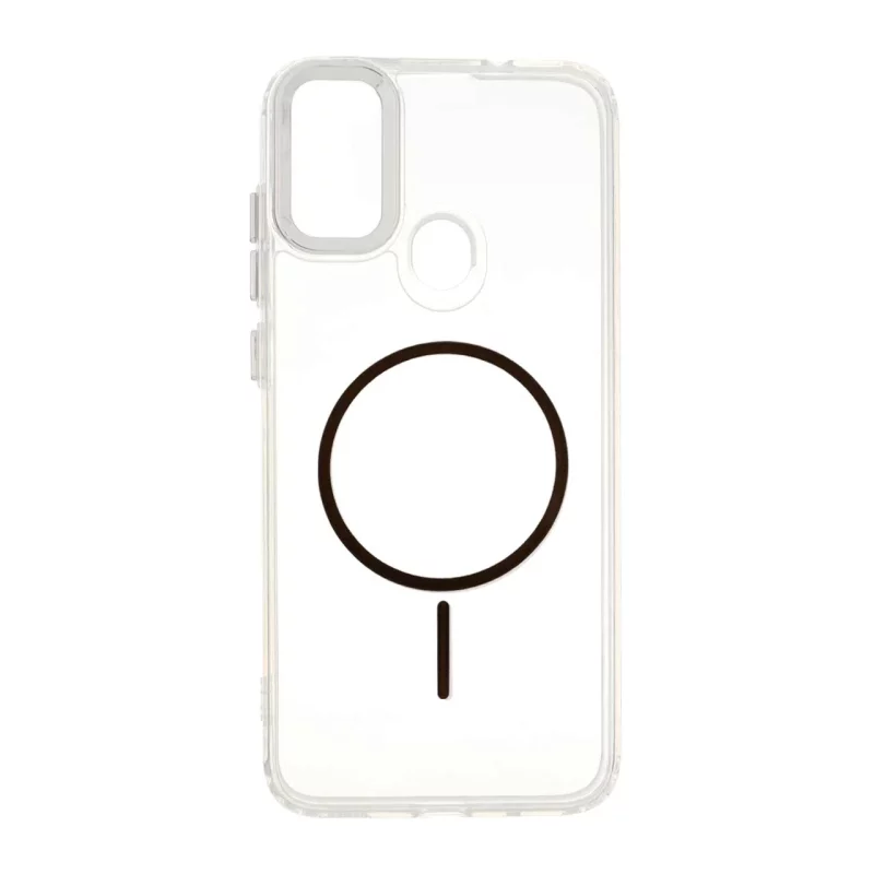قاب ژله ای شفاف لنز کروم طرح مگ سیف Samsung Galaxy A11 / M11 - مشکی - تصویر 2