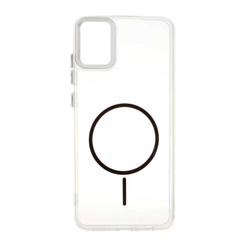 قاب ژله ای شفاف لنز کروم طرح مگ سیف Samsung Galaxy A05 - مشکی - تصویر 2