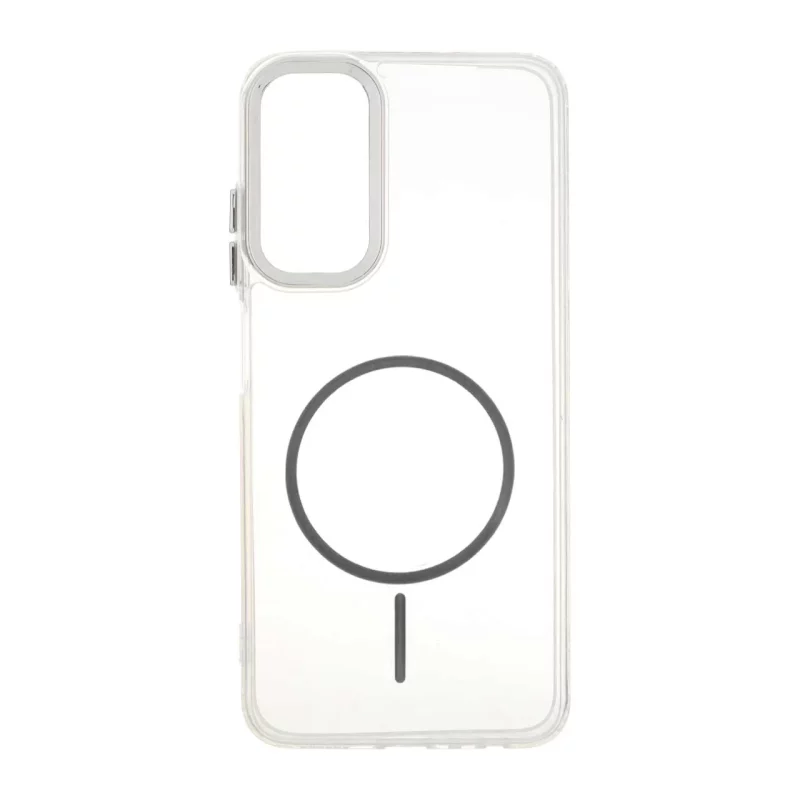 قاب ژله ای شفاف لنز کروم طرح مگ سیف Samsung Galaxy A05s - خاکستری - تصویر 2