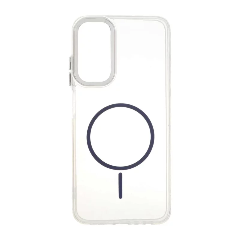 قاب ژله ای شفاف لنز کروم طرح مگ سیف Samsung Galaxy A05s - آبی کاربنی - تصویر 2