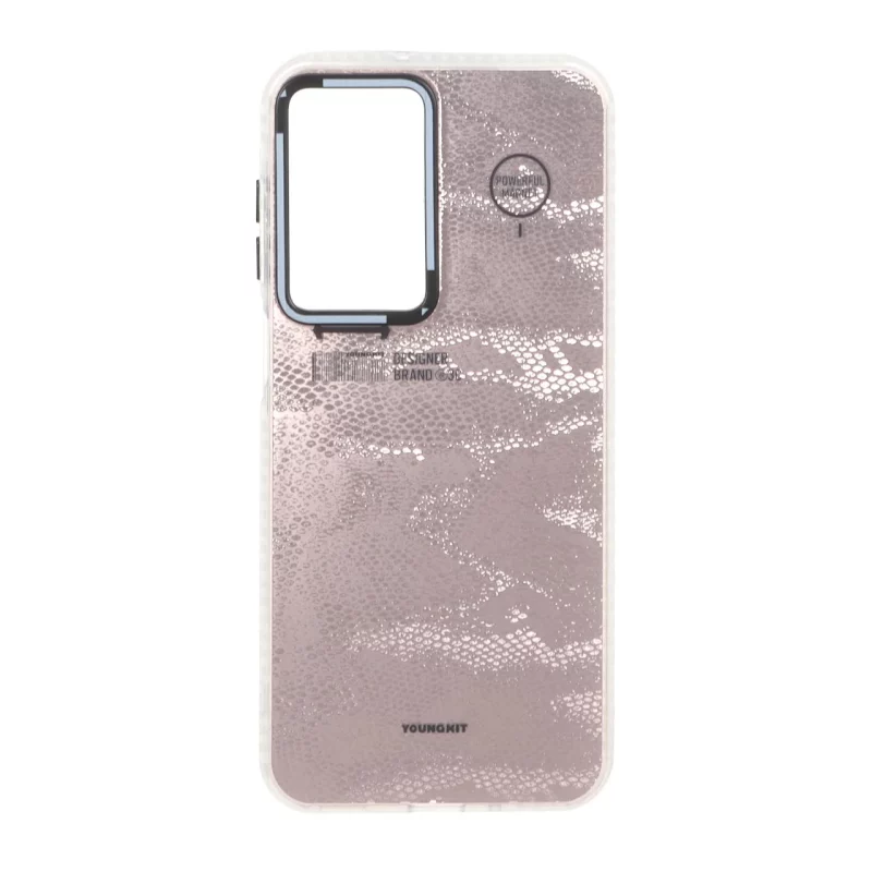 قاب Youngkit طرح بارکد پوست ماری دور مات Samsung Galaxy A17 / A26 - رزگلد - تصویر 2
