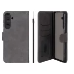 کیف موبایل مگنتی Crystal داخل مخمل Samsung Galaxy S25 FE - طوسی