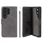 کیف موبایل مگنتی Crystal داخل مخمل Samsung Galaxy S26 Ultra - طوسی