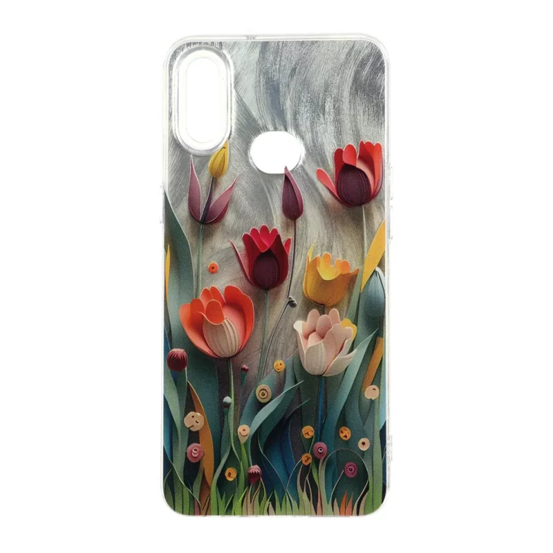 قاب اطلسی Flower دور شفاف Samsung Galaxy A10s - طرح 25 - تصویر 2