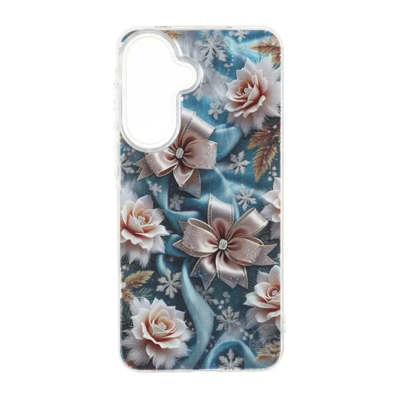 قاب اطلسی Flower دور شفاف Samsung Galaxy A57 - طرح 36 - تصویر 2