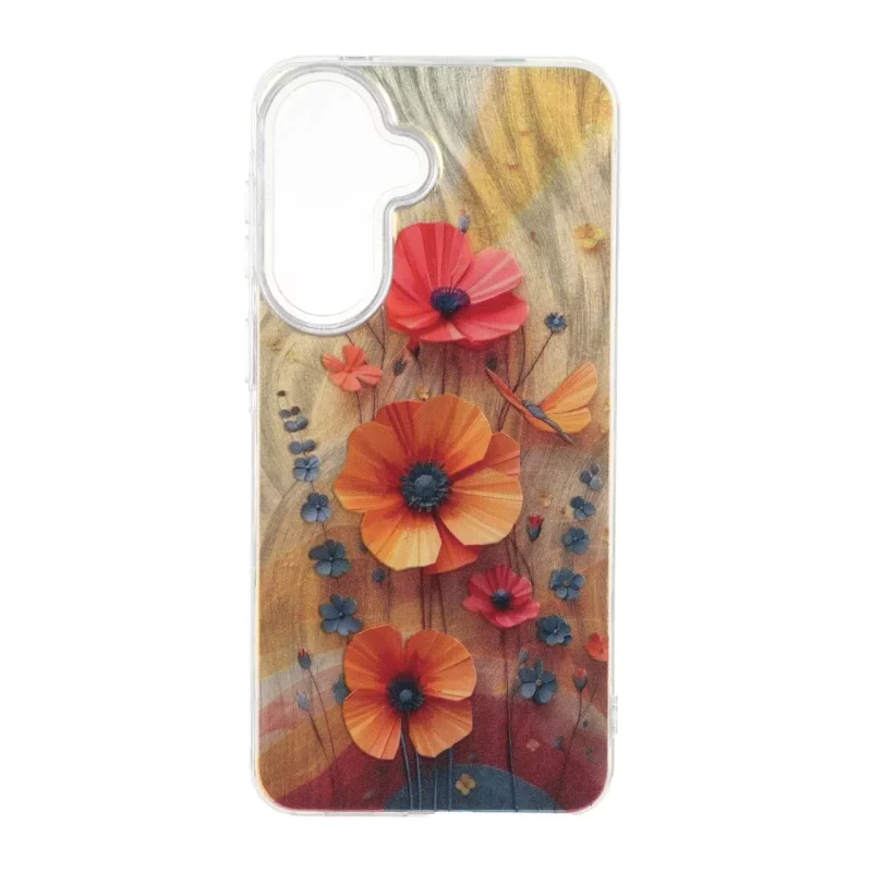 قاب اطلسی Flower دور شفاف Samsung Galaxy A57 - طرح 37 - تصویر 2