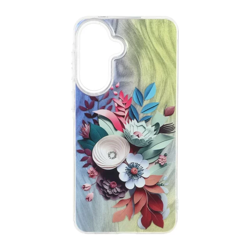 قاب اطلسی Flower دور شفاف Samsung Galaxy A57 - طرح 40 - تصویر 2