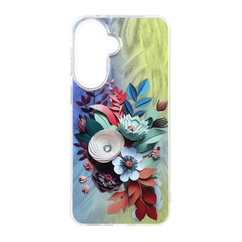 قاب اطلسی Flower دور شفاف Samsung Galaxy A37 - طرح 76 - تصویر 2