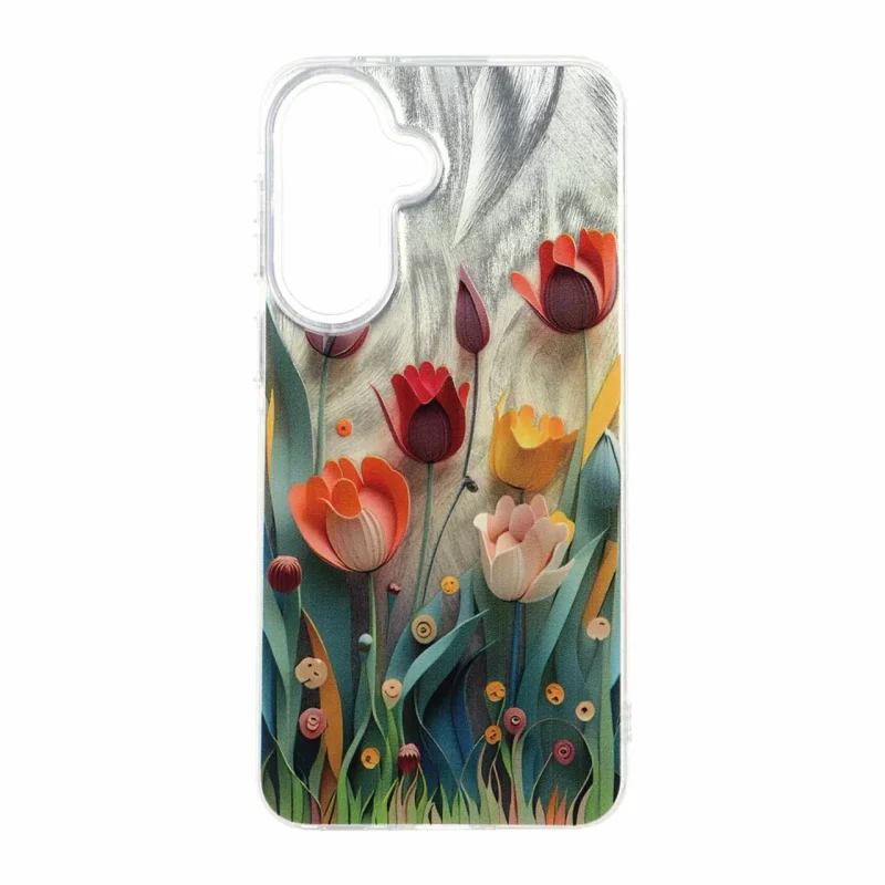 قاب اطلسی Flower دور شفاف Samsung Galaxy A37 - طرح 78 - تصویر 2