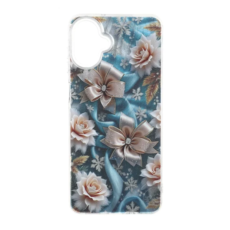 قاب اطلسی Flower دور شفاف Samsung Galaxy A07 - طرح 114 - تصویر 2