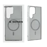 قاب اورجینال Magic Mask شفاف MagSafe اکلیلی Samsung Galaxy S23 Ultra - مشکی (پک دار) - MPS