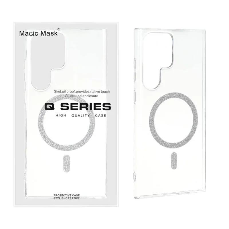 قاب اورجینال Magic Mask شفاف MagSafe اکلیلی Samsung Galaxy S23 Ultra (پک دار) - MPS - تصویر 2