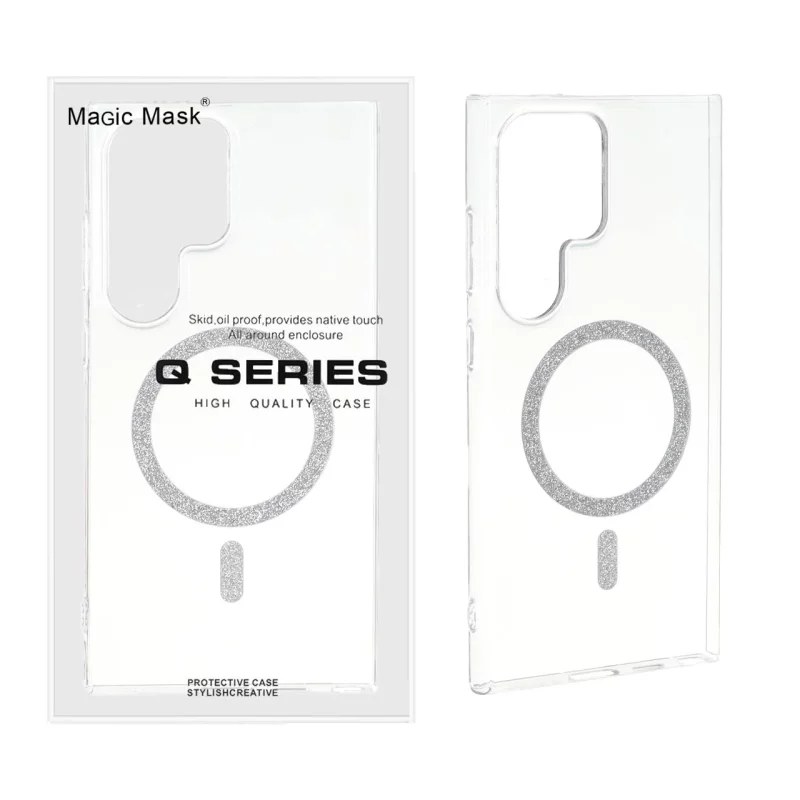 قاب اورجینال Magic Mask شفاف MagSafe اکلیلی Samsung Galaxy S24 Ultra (پک دار) - MPS - تصویر 2