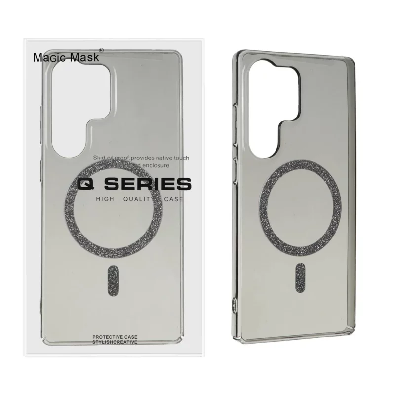 قاب اورجینال Magic Mask شفاف MagSafe اکلیلی Samsung Galaxy S25 Ultra - مشکی (پک دار) - MPS - تصویر 2
