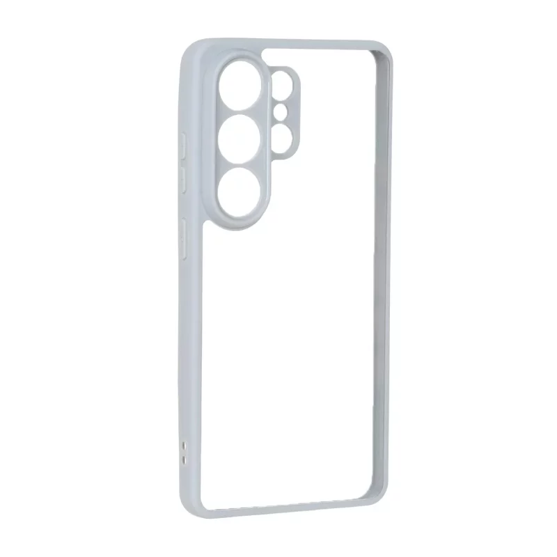 قاب پشت سخت شفاف محافظ لنزدار دور رنگی Samsung Galaxy S26 Ultra - طوسی - تصویر 2