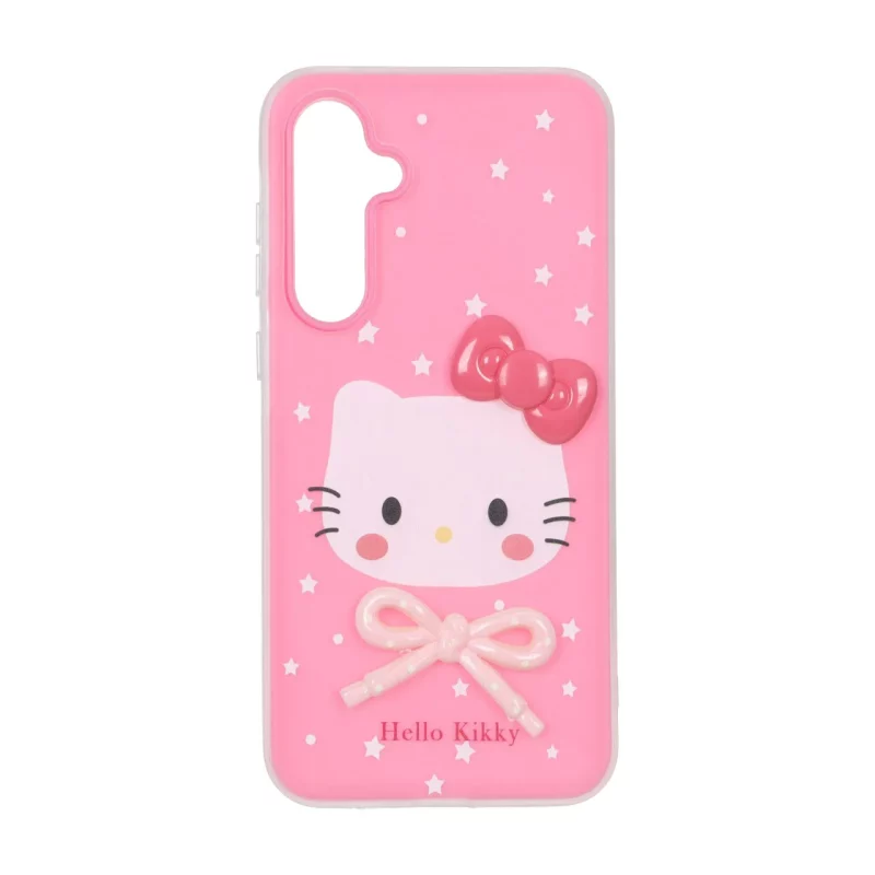 قاب دو لایه مات Kitty پاپیون برجسته Samsung Galaxy A35 / A55 - صورتی - تصویر 2