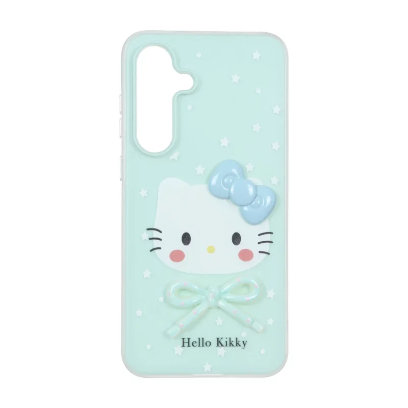 قاب دو لایه مات Kitty پاپیون برجسته Samsung Galaxy S25 FE - سبز - تصویر 2