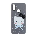 قاب دو لایه مات Kitty پاپیون برجسته Samsung Galaxy A10s - مشکی