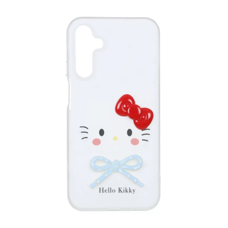 قاب دو لایه مات Kitty پاپیون برجسته Samsung Galaxy A15 - سفید - تصویر 2