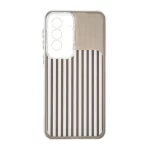 قاب مستطیلی Stripe لنز شفاف Samsung Galaxy A57 - مشکی