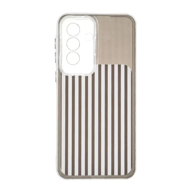 قاب مستطیلی Stripe لنز شفاف Samsung Galaxy A57 - مشکی - تصویر 2