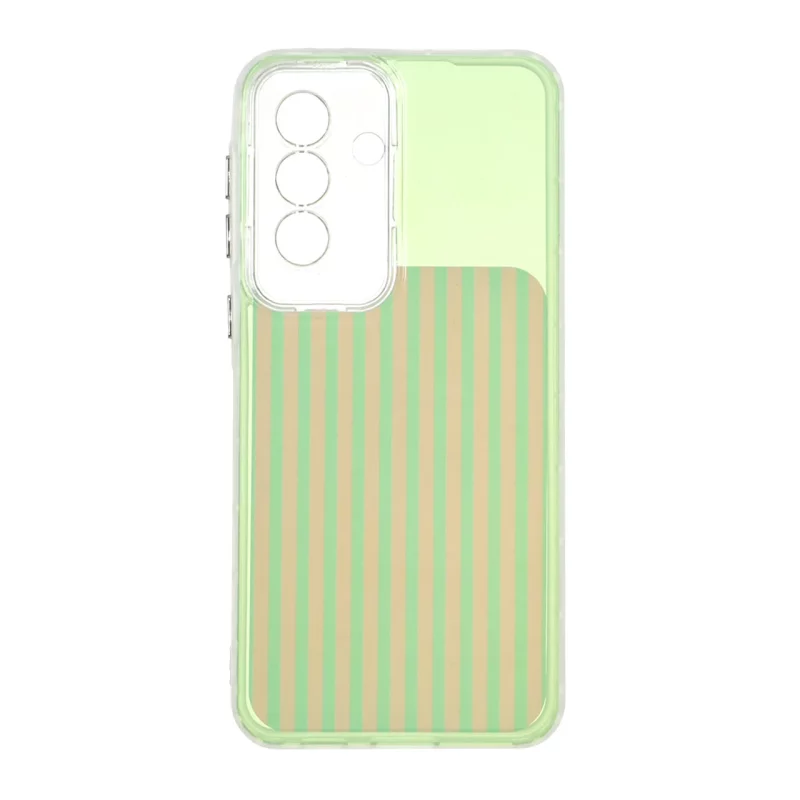 قاب مستطیلی Stripe لنز شفاف Samsung Galaxy A57 - سبز - تصویر 2