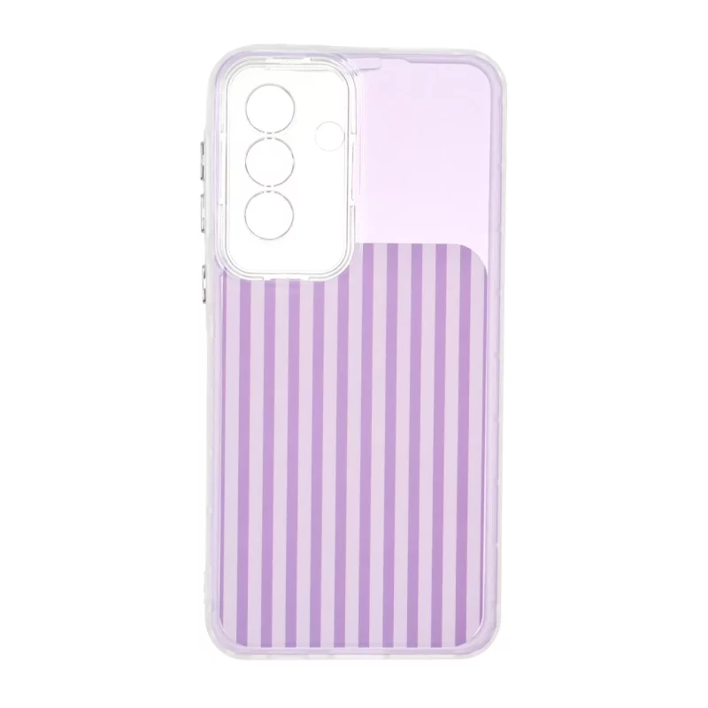 قاب مستطیلی Stripe لنز شفاف Samsung Galaxy A57 - بنفش - تصویر 2