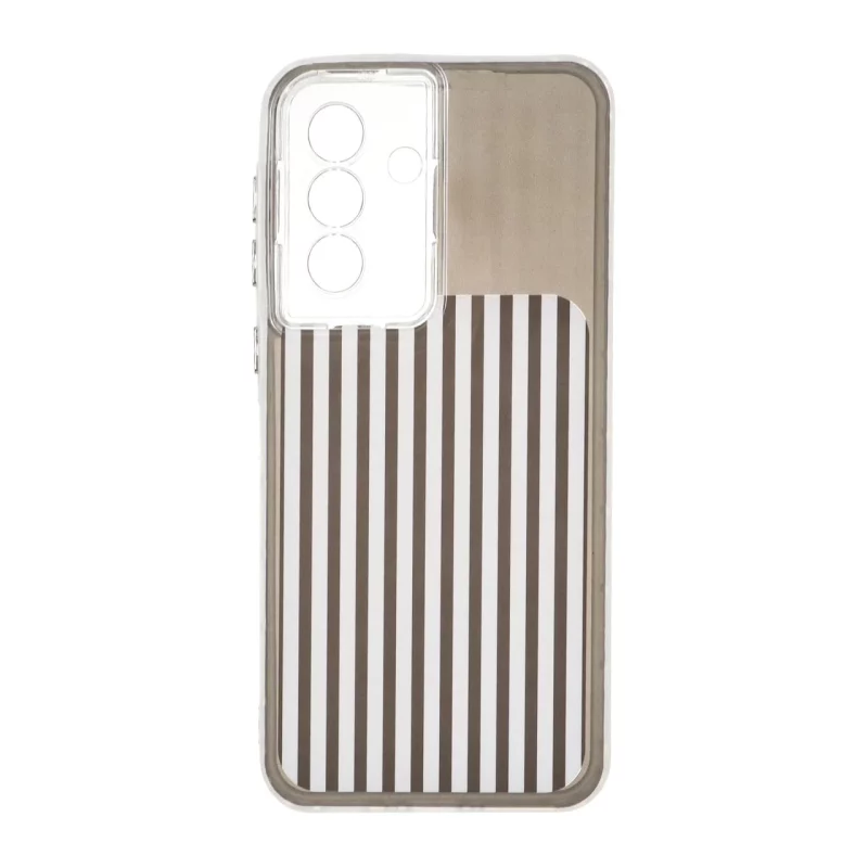 قاب مستطیلی Stripe لنز شفاف Samsung Galaxy A37 - مشکی - تصویر 2