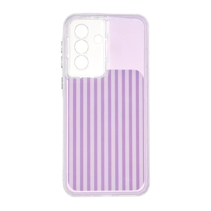 قاب مستطیلی Stripe لنز شفاف Samsung Galaxy A37 - بنفش - تصویر 2