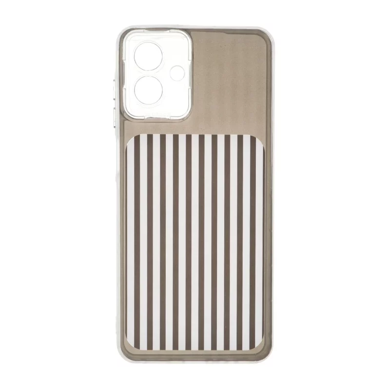 قاب مستطیلی Stripe لنز شفاف Samsung Galaxy A07 - مشکی - تصویر 2