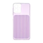 قاب مستطیلی Stripe لنز شفاف Samsung Galaxy A07 - بنفش