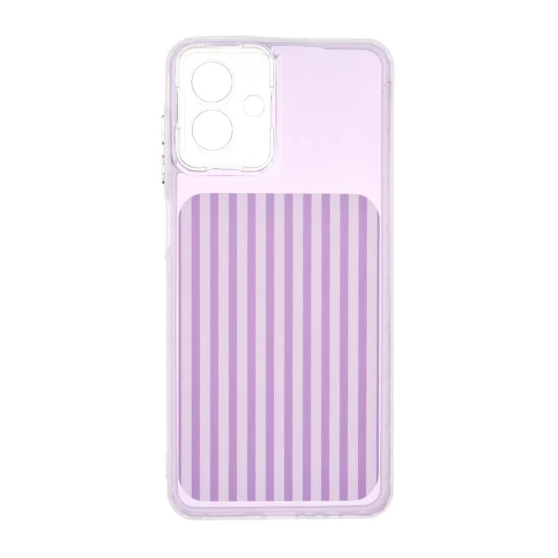 قاب مستطیلی Stripe لنز شفاف Samsung Galaxy A07 - بنفش - تصویر 2
