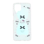 قاب هولوگرامی Kitty مات دور ژله ای Samsung Galaxy A12 / M12 / F12 - سفید