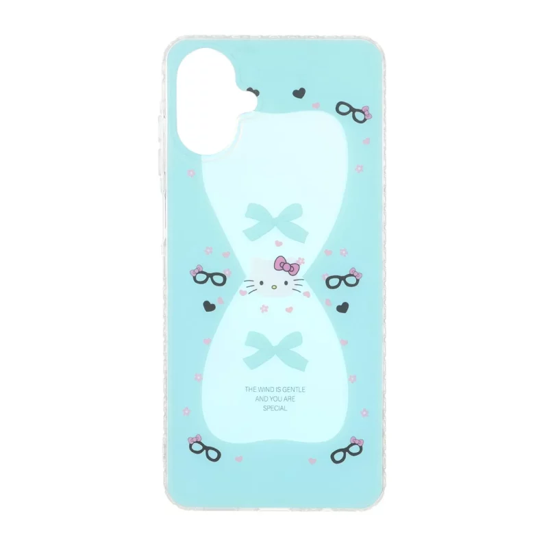 قاب هولوگرامی Kitty مات دور ژله ای Samsung Galaxy A07 - سبزآبی - تصویر 2