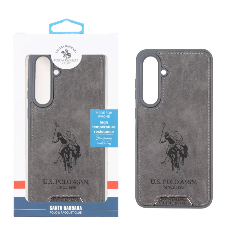 قاب اورجینال US Polo Assn جیر Samsung Galaxy S24 FE - خاکستری (پک دار) - تصویر 2