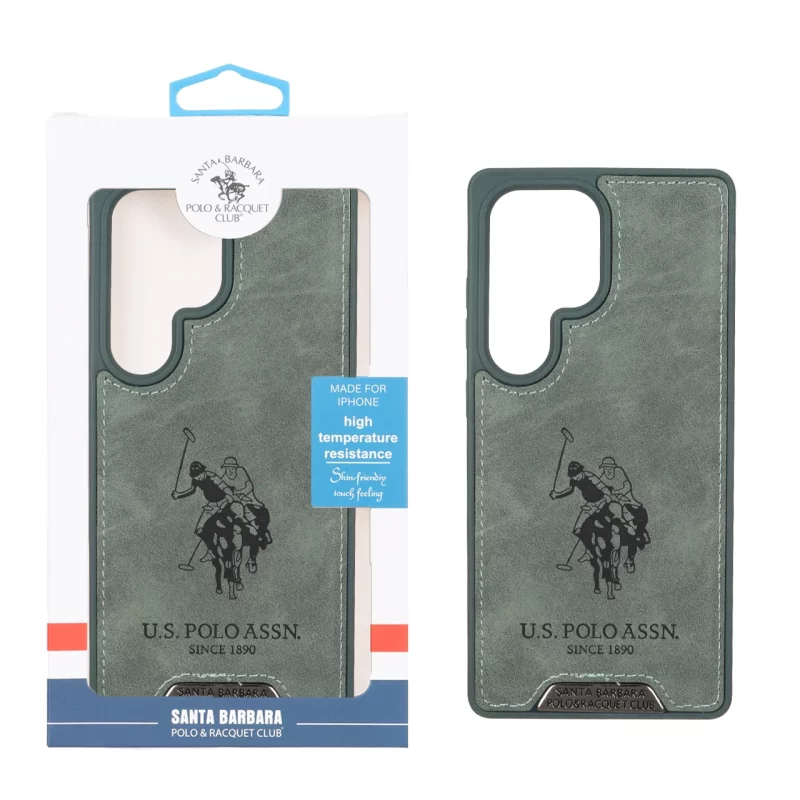 قاب اورجینال US Polo Assn جیر Samsung Galaxy S25 Ultra - سبز (پک دار) - تصویر 2
