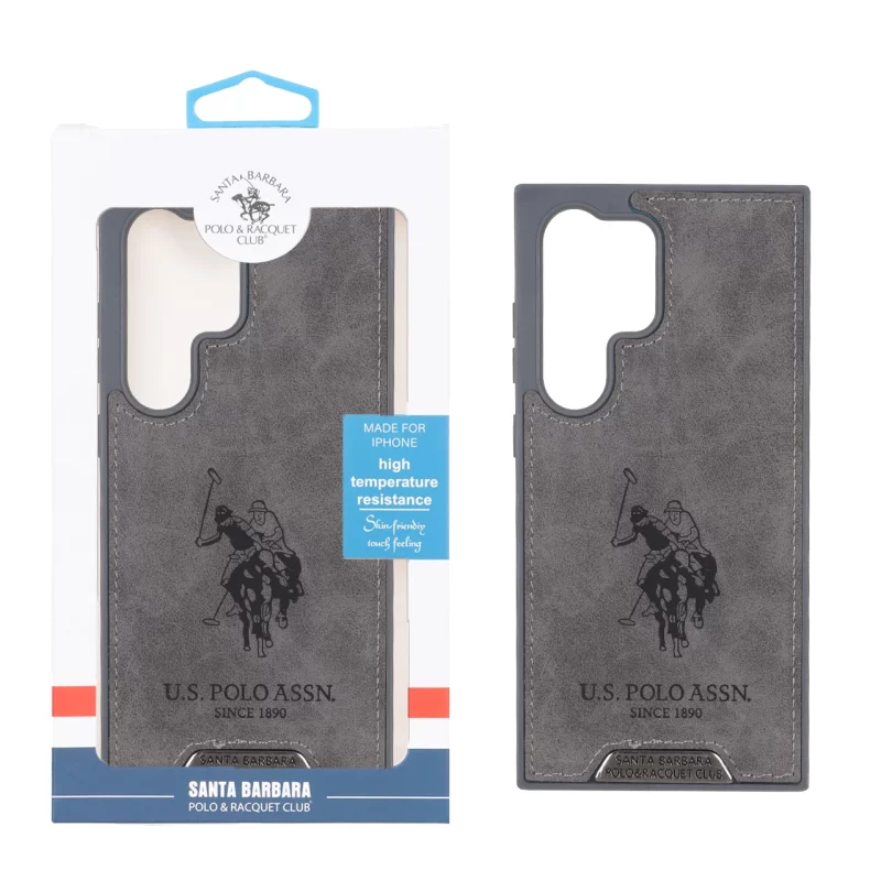 قاب اورجینال US Polo Assn جیر Samsung Galaxy S24 Ultra - خاکستری (پک دار) - تصویر 2