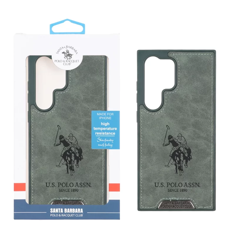 قاب اورجینال US Polo Assn جیر Samsung Galaxy S24 Ultra - سبز (پک دار) - تصویر 2