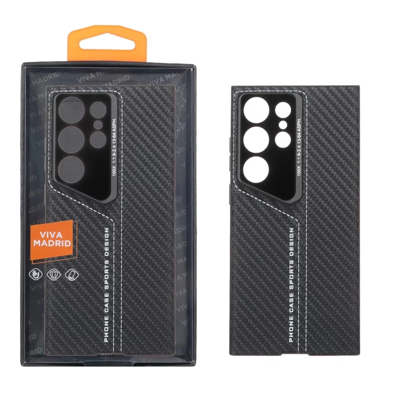 قاب اورجینال Sports Design Viva Madrid طرح کربن Samsung Galaxy S24 Ultra - مشکی (پک دار) - تصویر 2