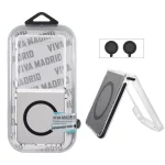 قاب اورجینال Viva Madrid پشت کربن MagSafe با ست محافظ لنز رینگی Samsung Galaxy Z Flip 7 - مشکی (پک دار)