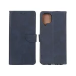کیف چرمی موبایل مگنتی Samsung Galaxy A12 / M12 / F12 - سرمه ای