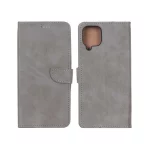 کیف چرمی موبایل مگنتی Samsung Galaxy A12 / M12 / F12 - خاکستری